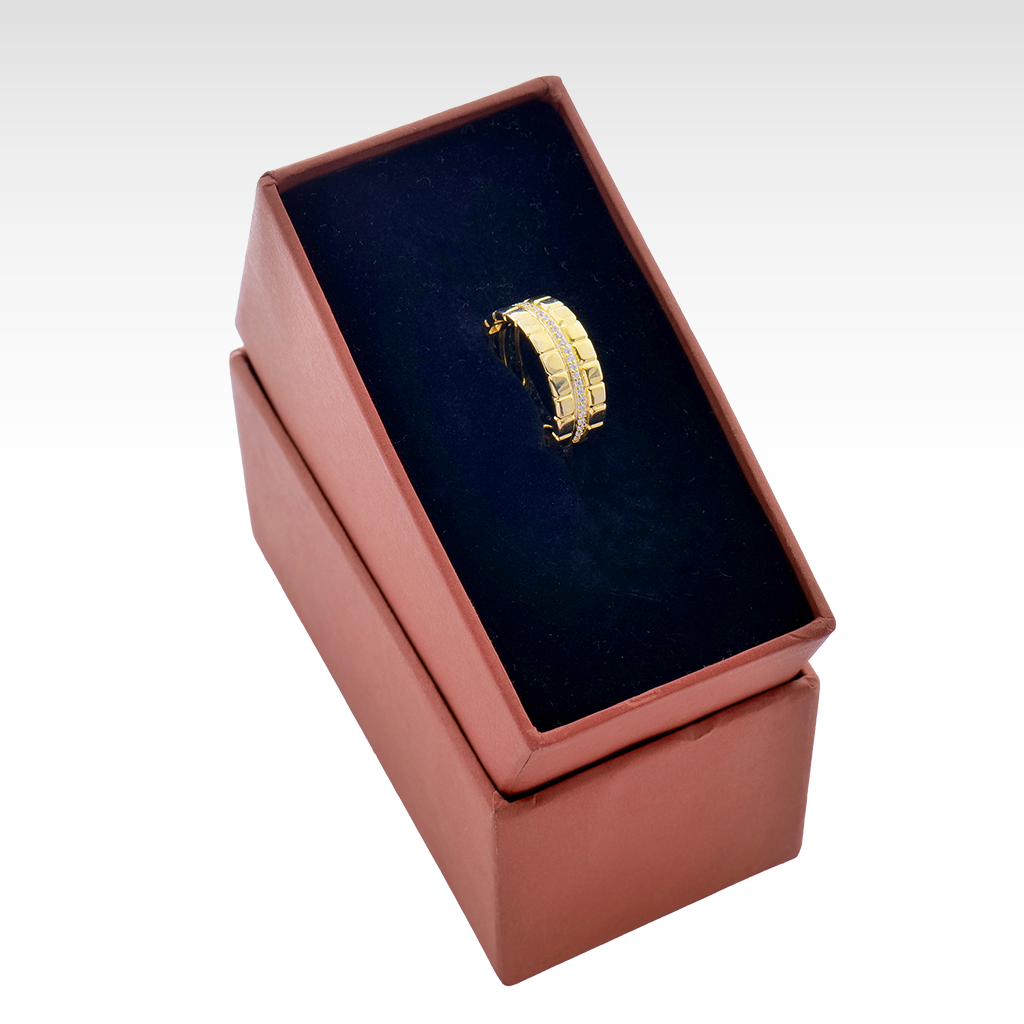 Aurelia Gold Crystal Cuff Ring