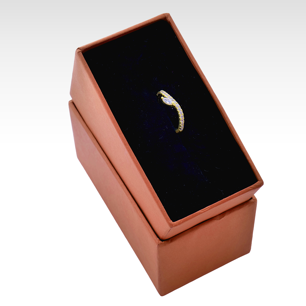 Gilded Marquise V-Contour Ring