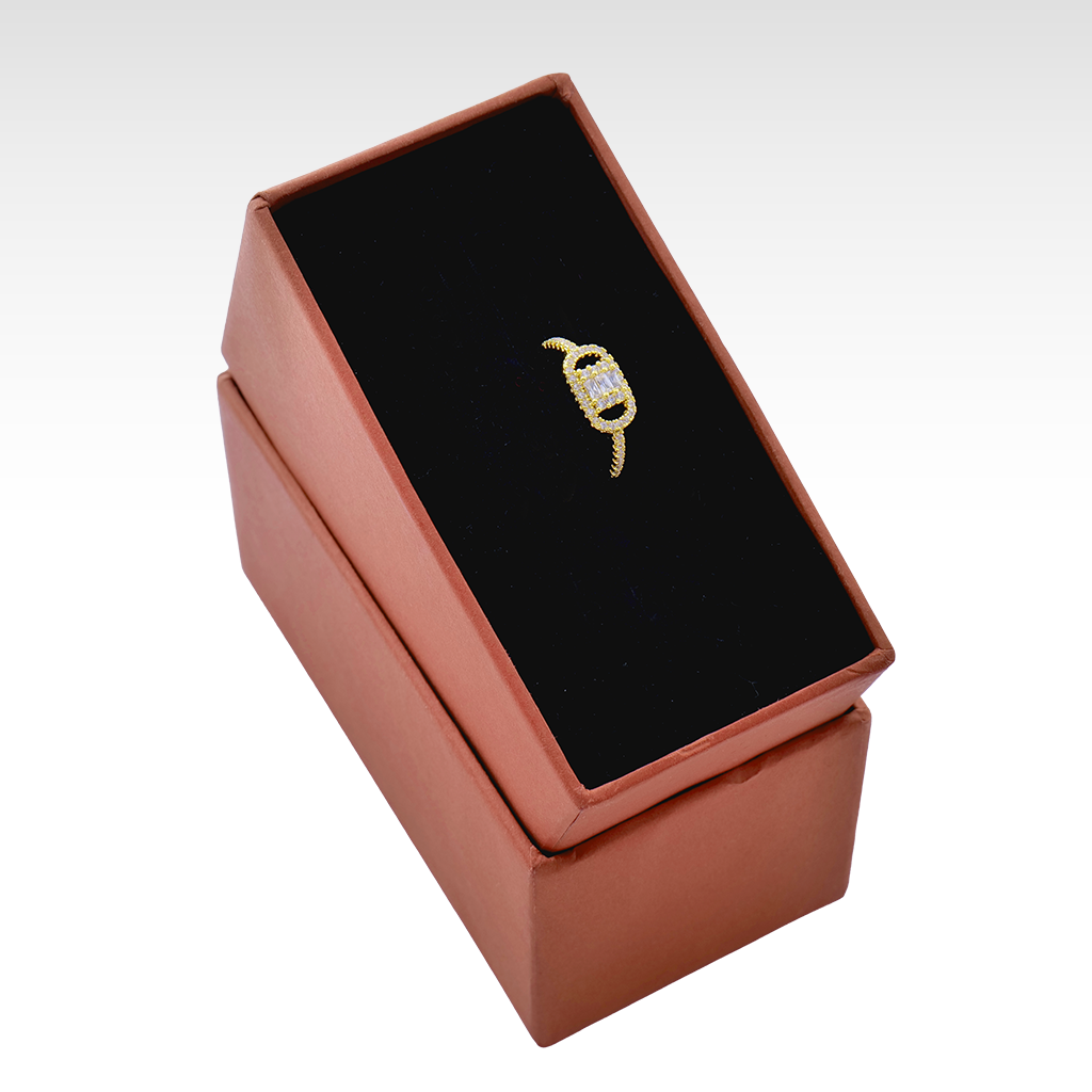 Golden Elegance Diamond Accent Ring