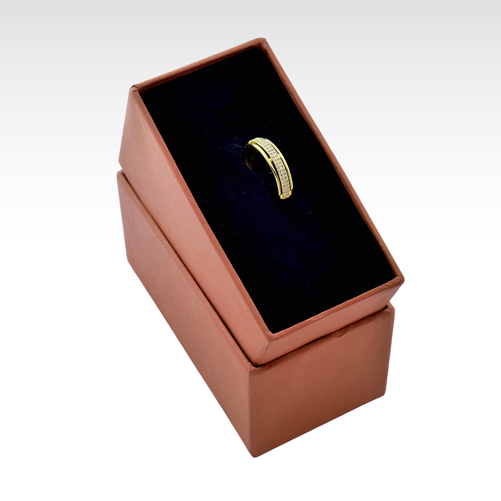 Gilded Dual-Row Eternity Band
