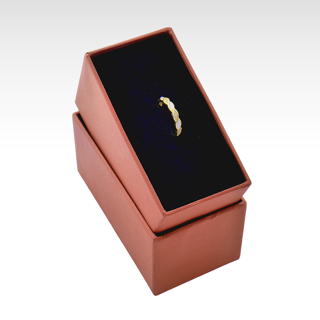 Gilded Braided Inlay Eternity Band