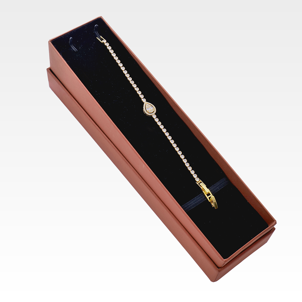 The Gilded Teardrop Diamond Tennis Bracelet