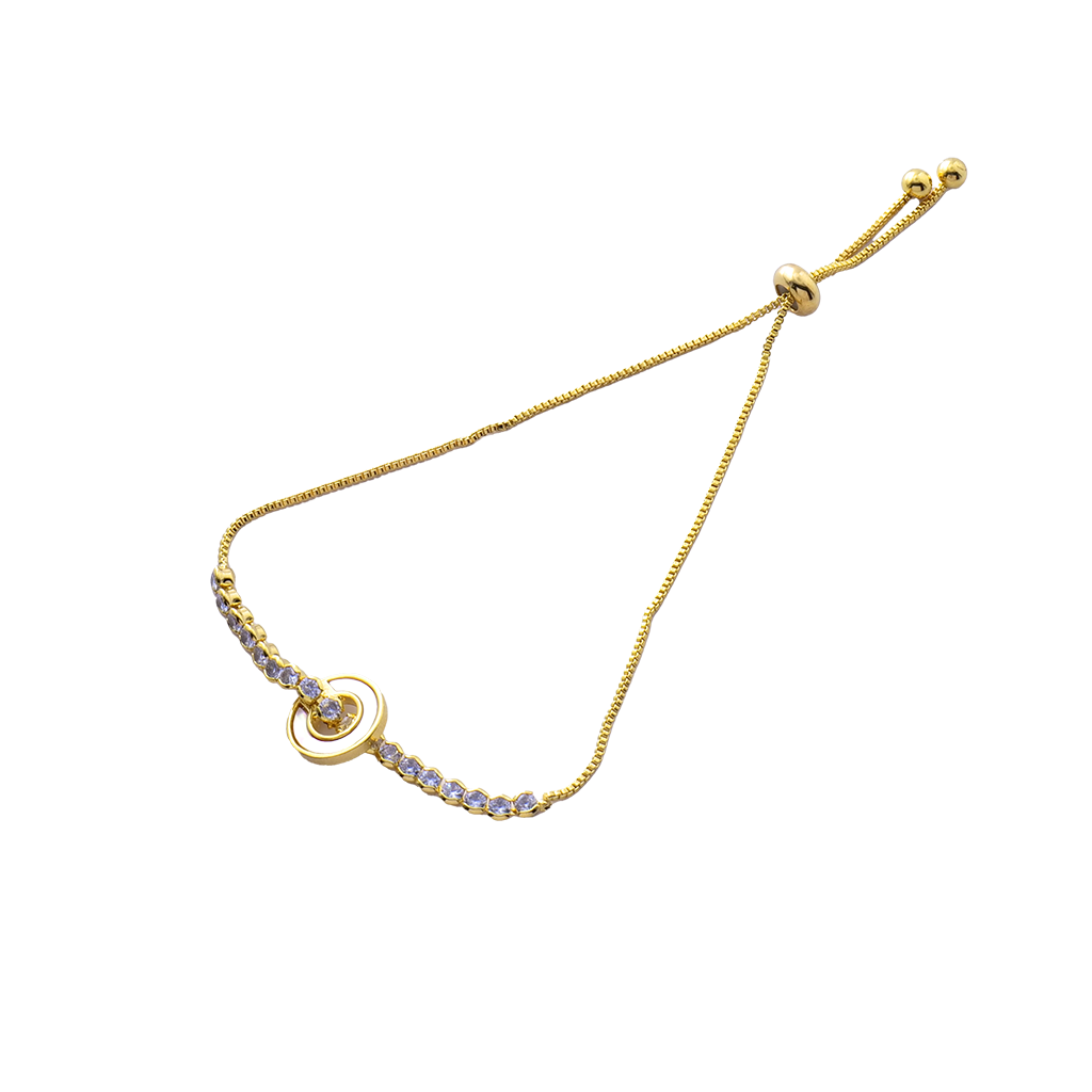The Gilded Orbit Circular Slider Bracelet