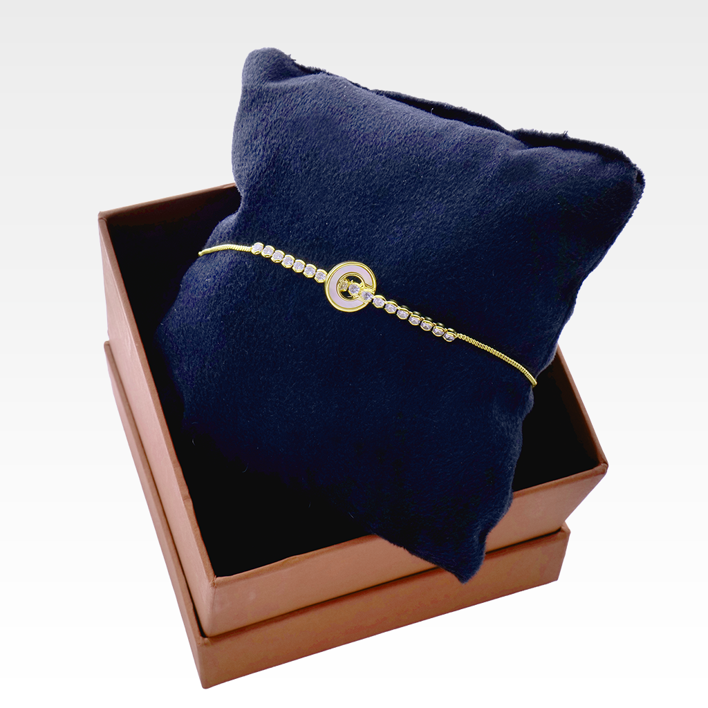 The Gilded Orbit Circular Slider Bracelet