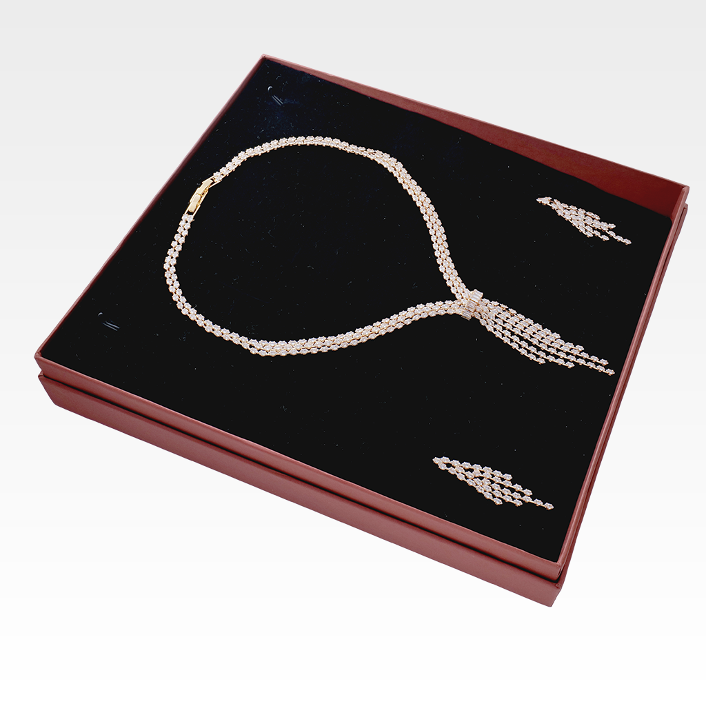 Shimmering Cascading Crystal Gala Set