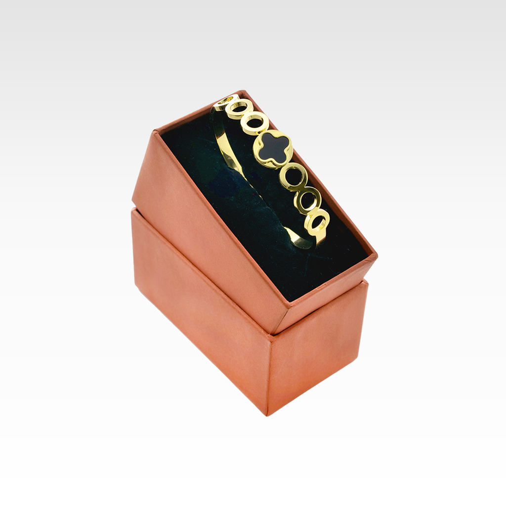 The Midnight Quatrefoil Orbital Bangle