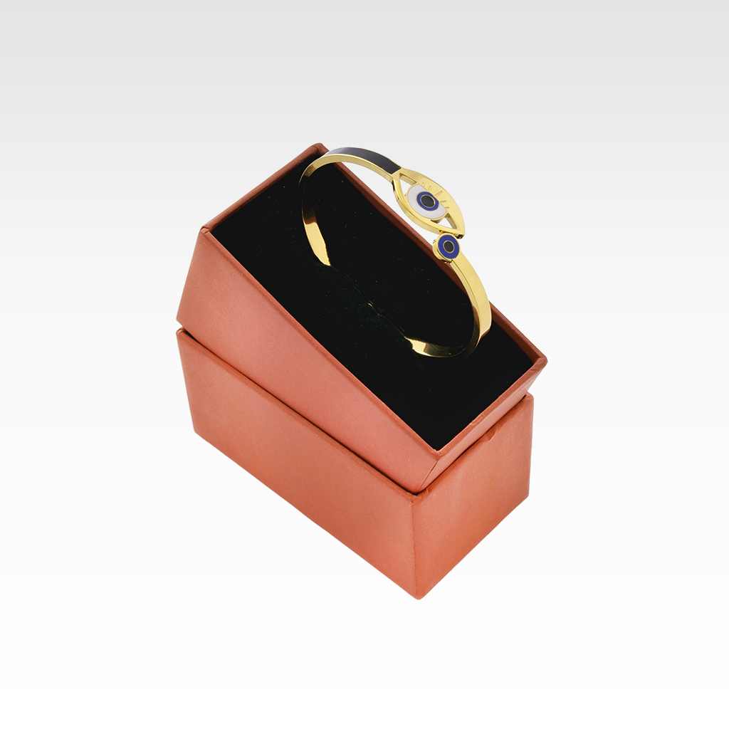 Gilded Evil Eye Hinge Bangle