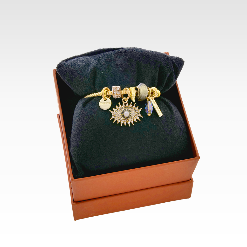 The Mystic Solar Evil Eye Charm Bangle