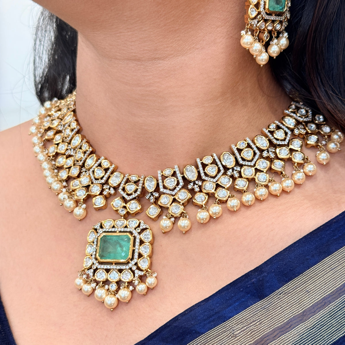 Aarya Kundan-Inspired Bridal Necklace Set