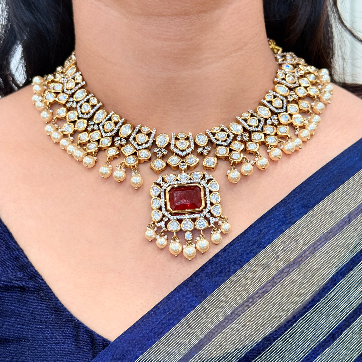 Aarya Kundan-Inspired Bridal Necklace Set
