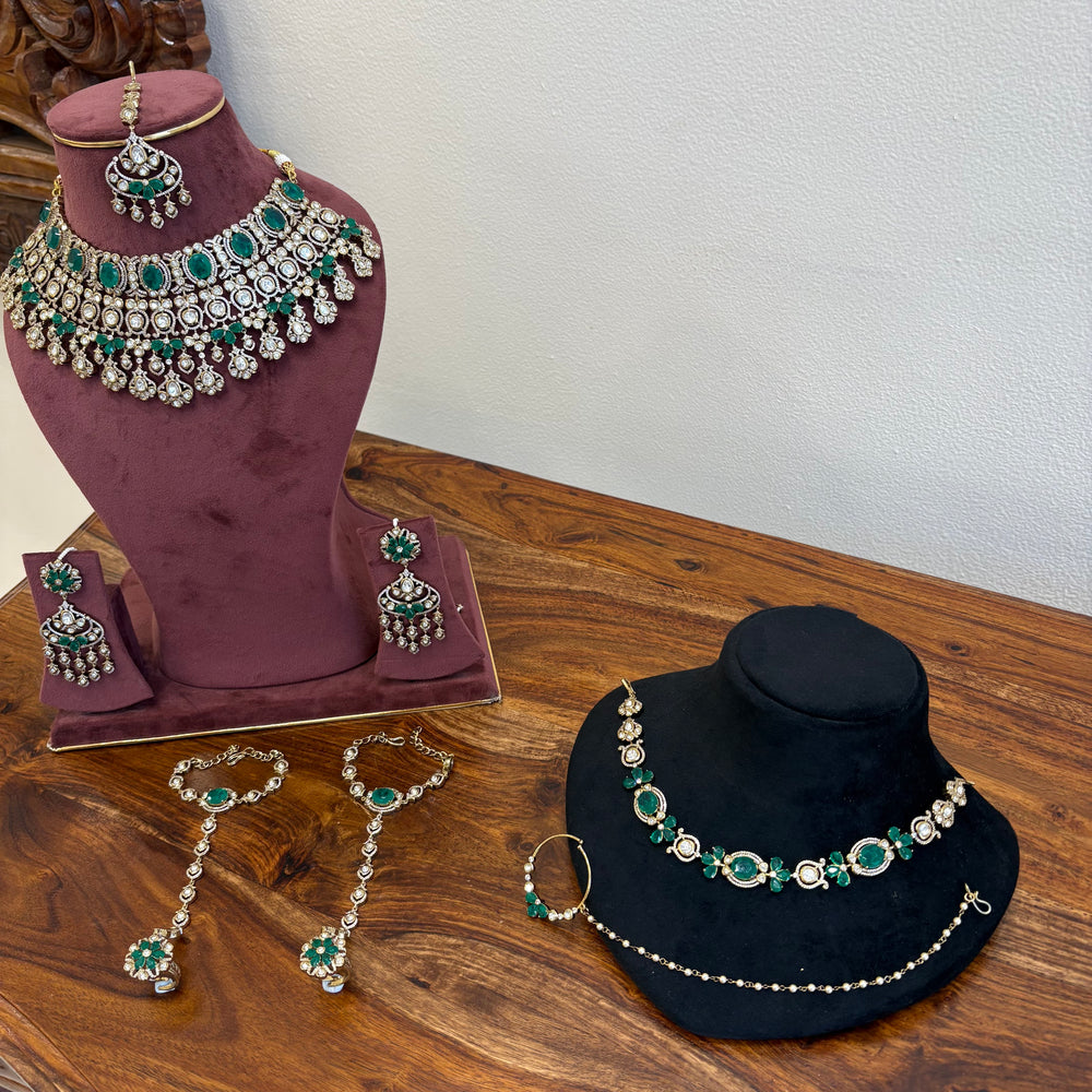 Rajwada Kundan-Inspired Bridal Jewellery Set real view 1