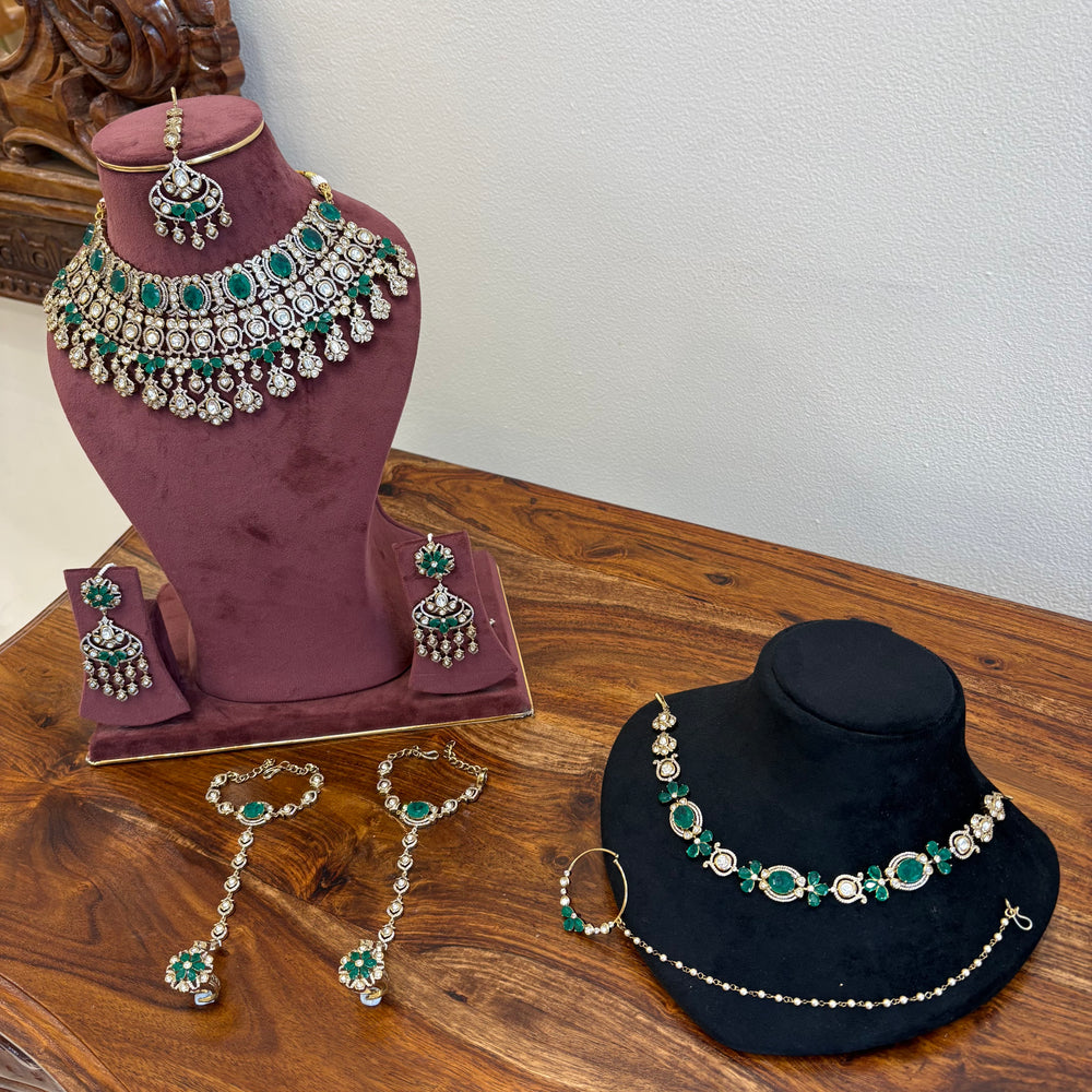Rajwada Kundan-Inspired Bridal Jewellery Set real view 2