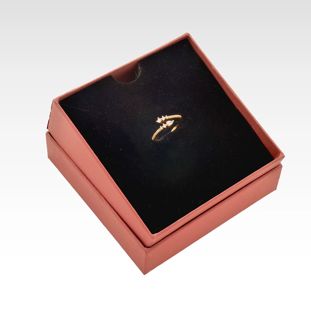 Radiant Teardrop Bypass Ring