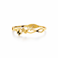 The Monarch Flight: 18K Yellow Gold Butterfly Bangle