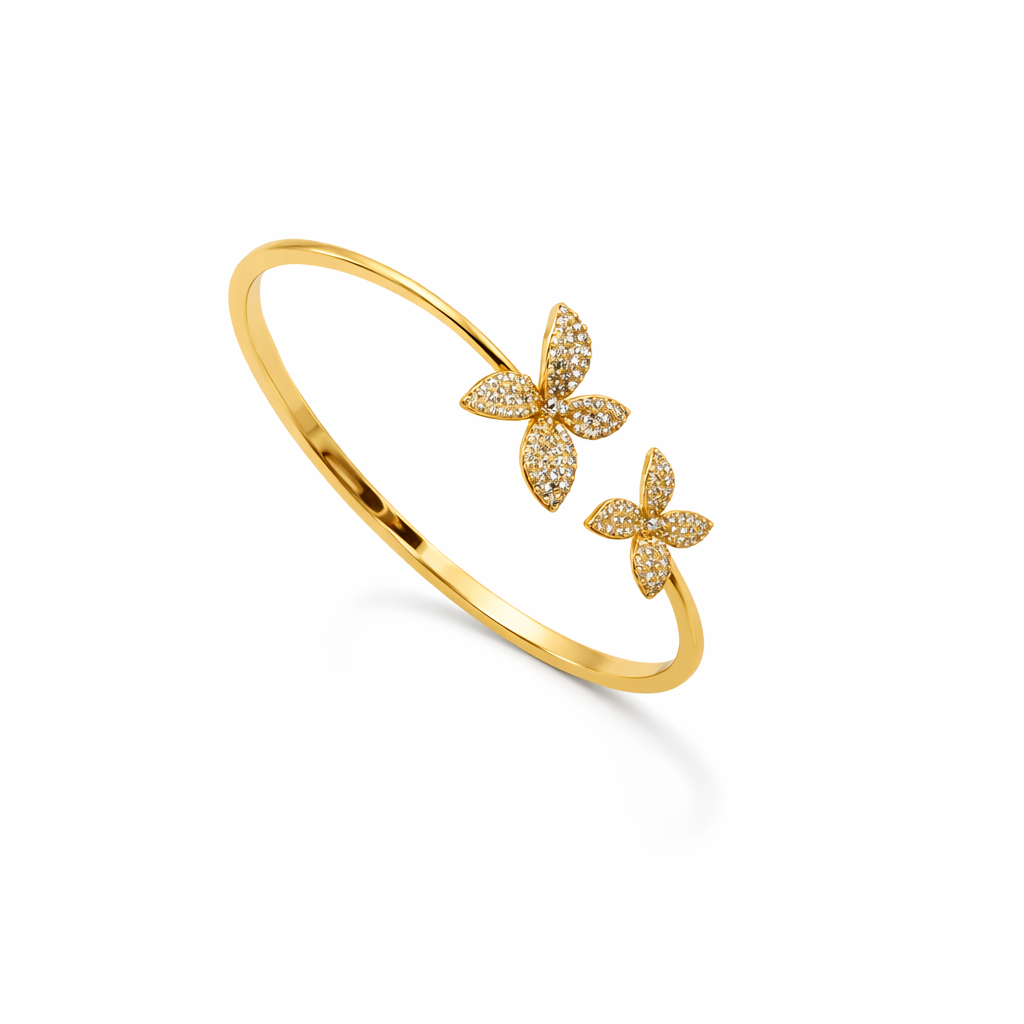 The Titli Shimmer Butterfly Gold Bangle