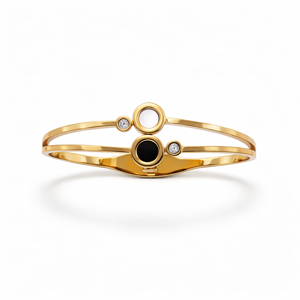 The Dual Eclipse Diamond and Onyx Orbital Bangle