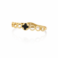 The Midnight Quatrefoil Orbital Bangle