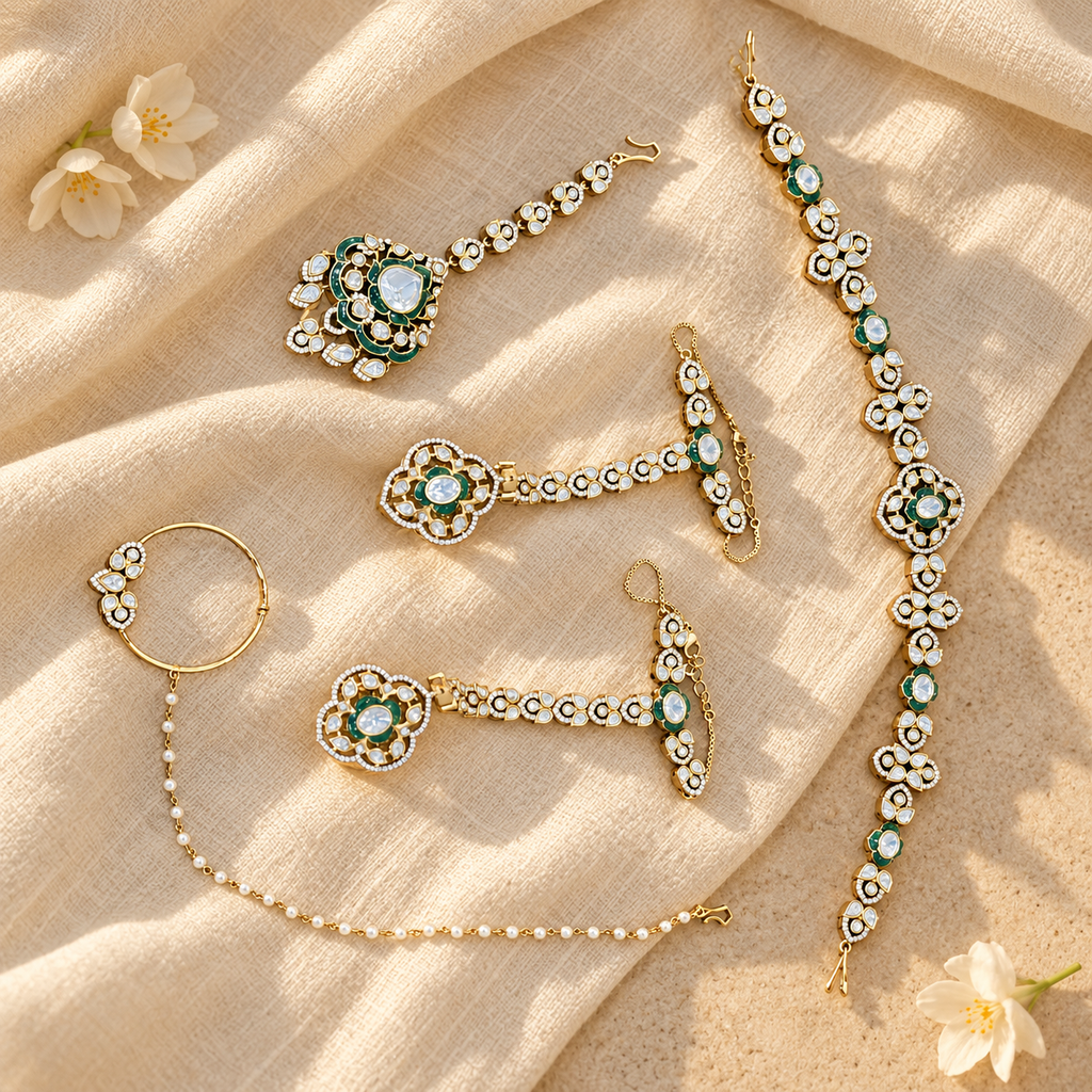 Mrinalini Kundan-Inspired Bridal Jewellery Set