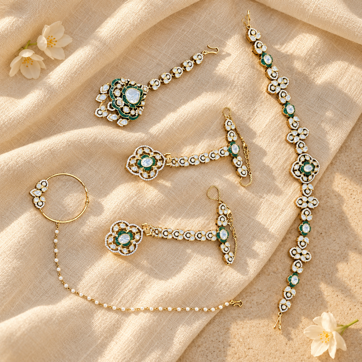 Mrinalini Kundan-Inspired Bridal Jewellery Set