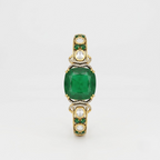Emerald Green & White Stone Royal Statement Bracelet