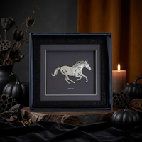 Running Horse 999 Silver Foil Frame
