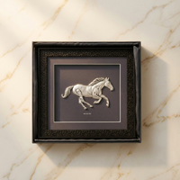 Running Horse Silver-Foil Art Frame