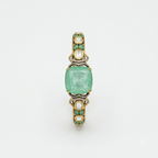 Emerald Green & White Stone Royal Statement Bracelet
