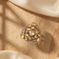 Vedilora Royal Kundan Floral Statement Ring Free Size / Adjustable Fit