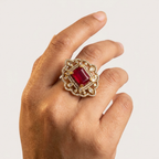 Kundan-Inspired Statement Ring