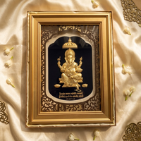 Divine Ganesha 24K Real Gold Foil Decorative Frame