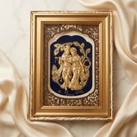 Radha Krishna 24K Real Gold Foil Decorative Frame