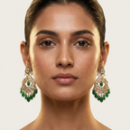Royal Kundan-Inspired Chandbali Earrings