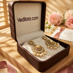 Asha Kundan-Inspired Pearl-Style Drop Earrings