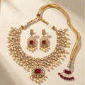 Emerald Kundan Bridal Necklace Set