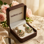 Asha Kundan-Inspired Pearl-Style Drop Earrings