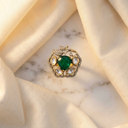 Mira Floral Stone Ethnic Ring