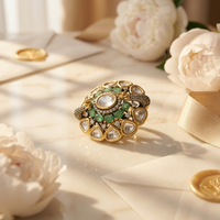 Floral Stone Ethnic Ring