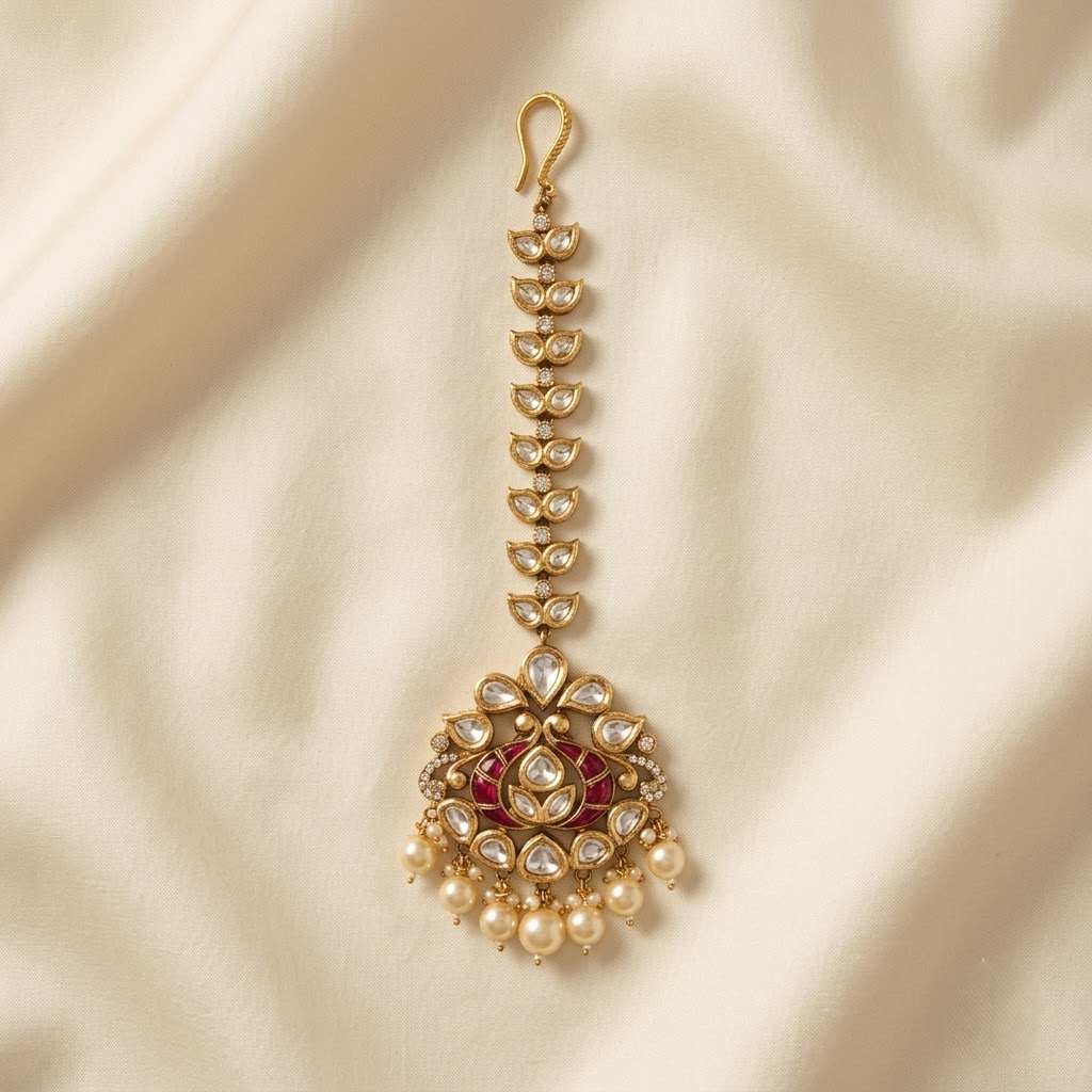 Tara Victorian-Style Kundan-Inspired Maang Tikka
