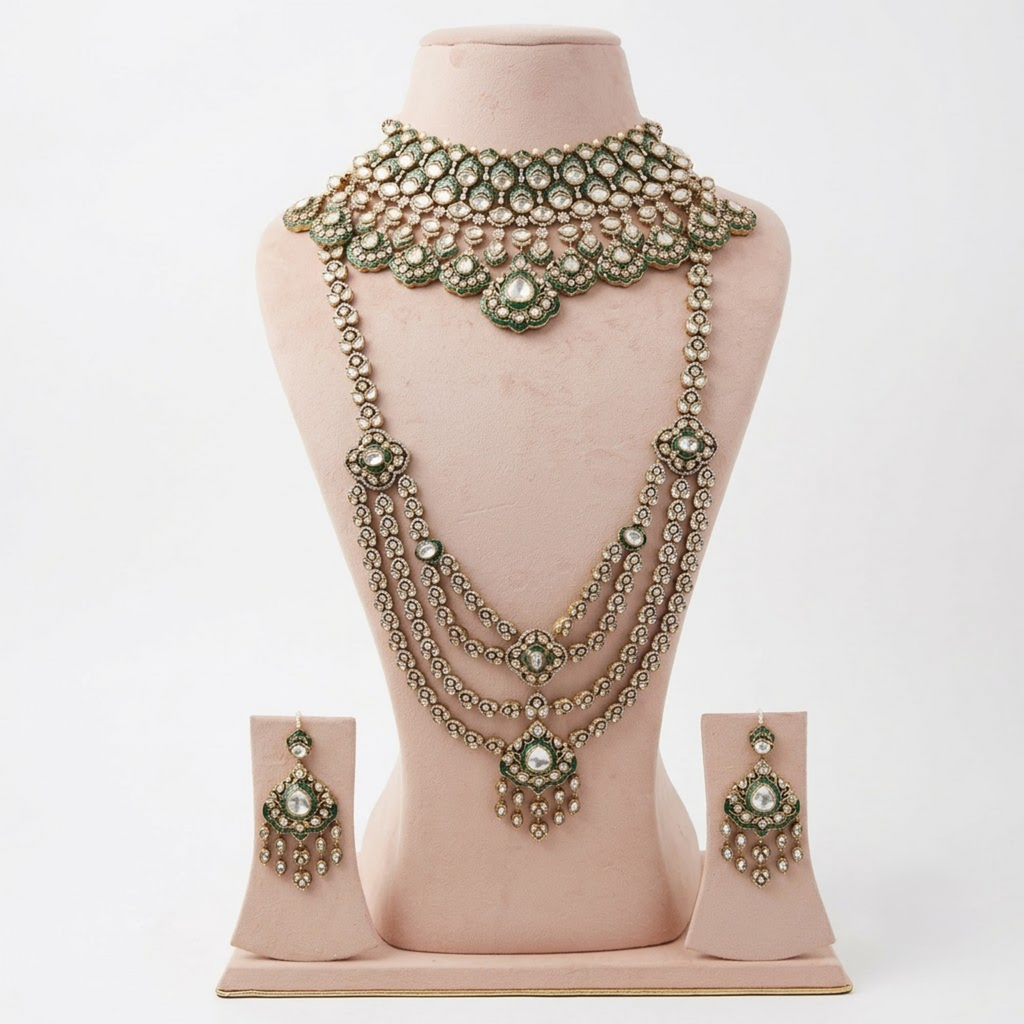 Mrinalini Kundan-Inspired Bridal Jewellery Set