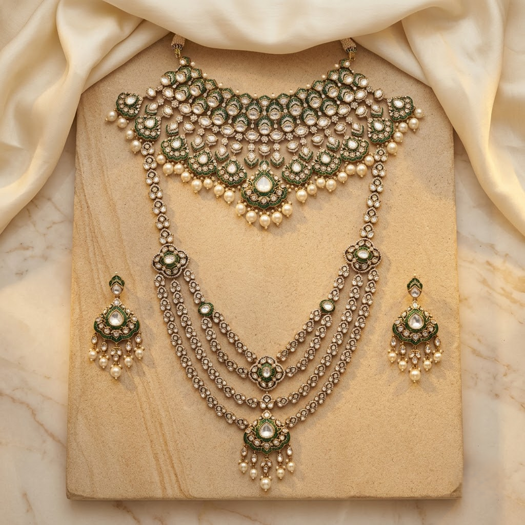 Mrinalini Kundan-Inspired Bridal Jewellery Set