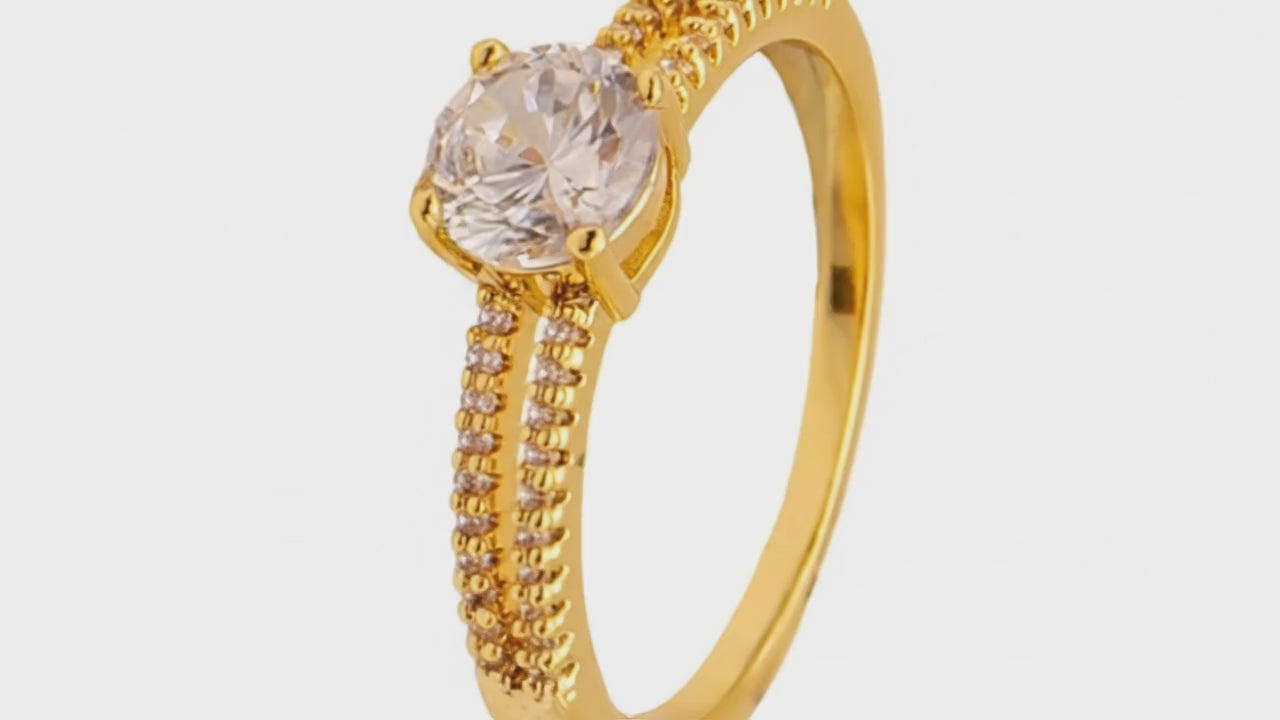 Eternal Marquise Crystal Golden Ring