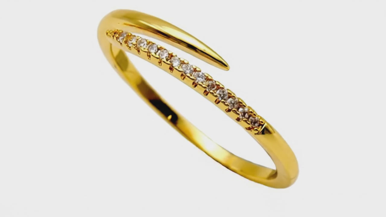 Gilded Quill Bypass Ring