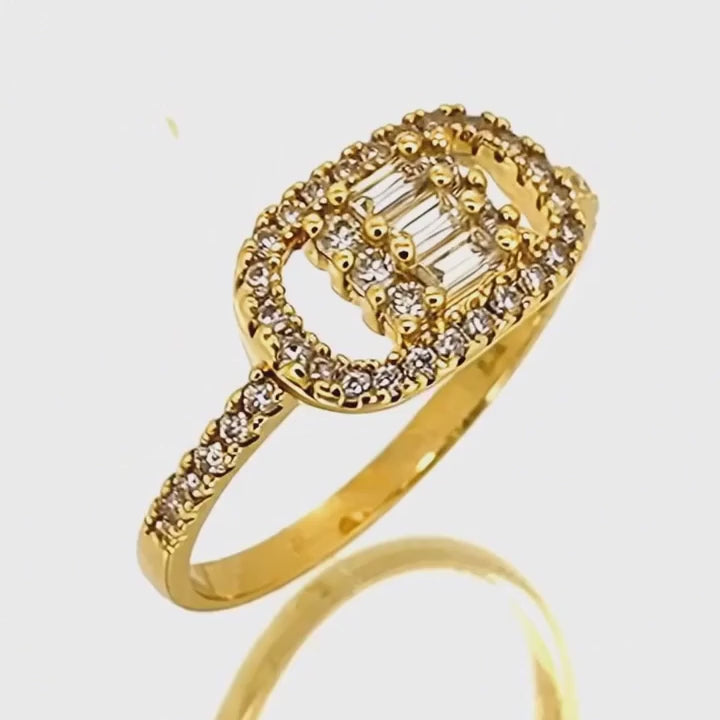 Golden Elegance Diamond Accent Ring