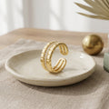 Aurelia Gold Crystal Cuff Ring