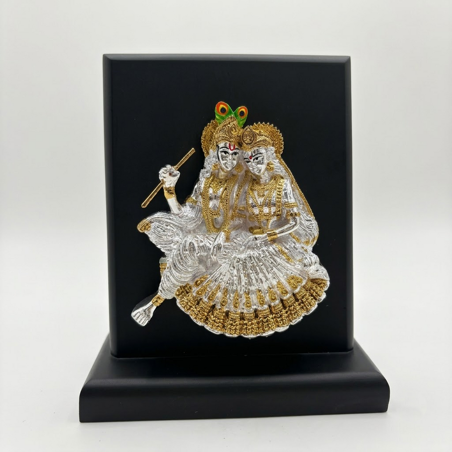 Divine Radha Krishna 999 Silver Art Frame