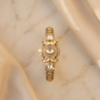 Emerald Statement Bracelet with Polki & CZ